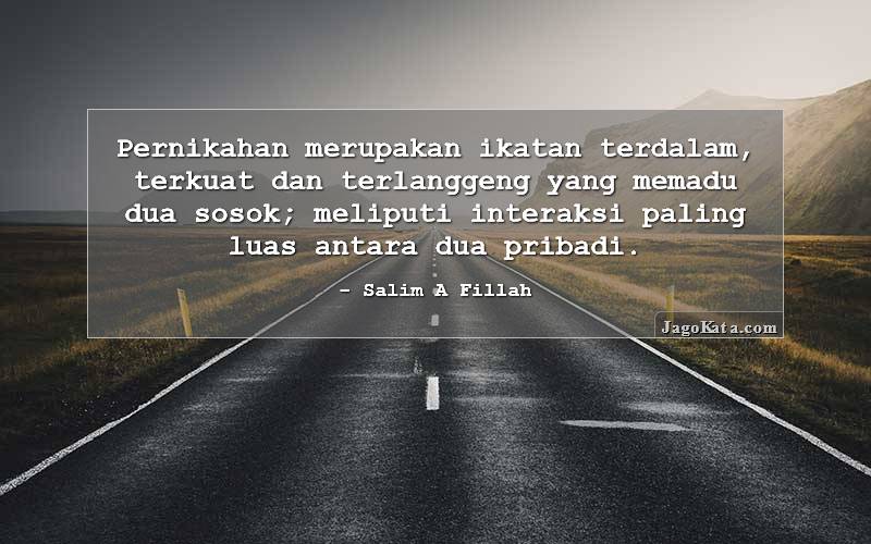 Pernikahan merupakan ikatan terdalam, terkuat dan terlanggeng yang memadu dua sosok; meliputi interaksi paling luas antara dua pribadi.