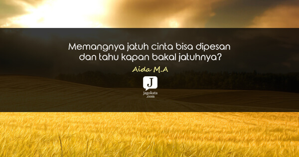 Aida M.A - Memangnya jatuh cinta bisa dipesan dan tahu kapan bakal jatuhnya?