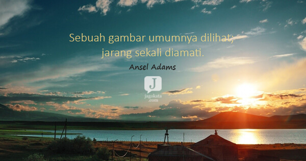 Ansel Adams - Sebuah gambar umumnya dilihat; jarang sekali diamati.