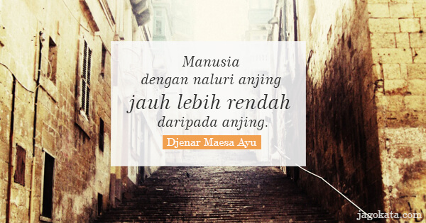 Djenar Maesa Ayu - Manusia dengan naluri anjing jauh lebih rendah daripada anjing.