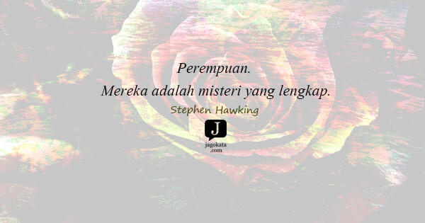 Stephen Hawking - Perempuan. Mereka adalah misteri yang lengkap.